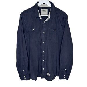 Vans Charcoal Gray Long Sleeve Button-Up Shirt, Casual Shirt, Size Large